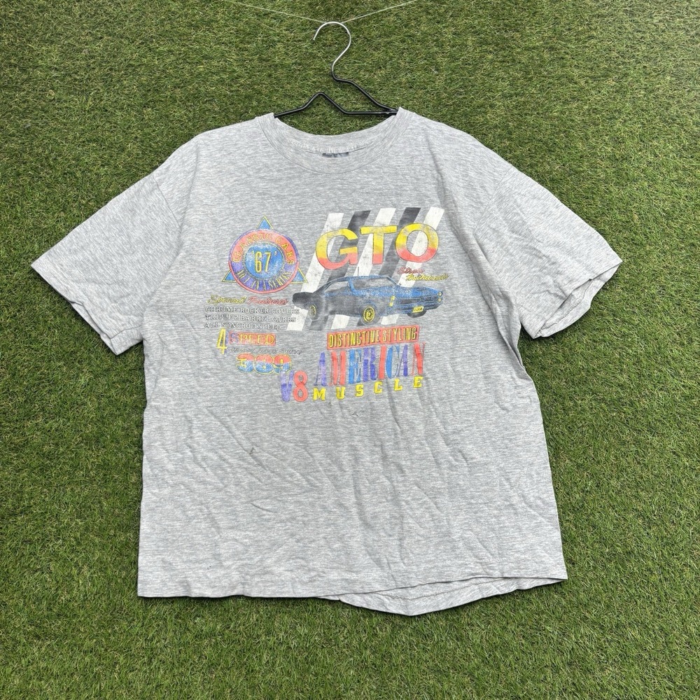 Vintage 67 Pontiac GTO Shirt Mens XL Muscle Car Enthusiast Short Sleeve Single